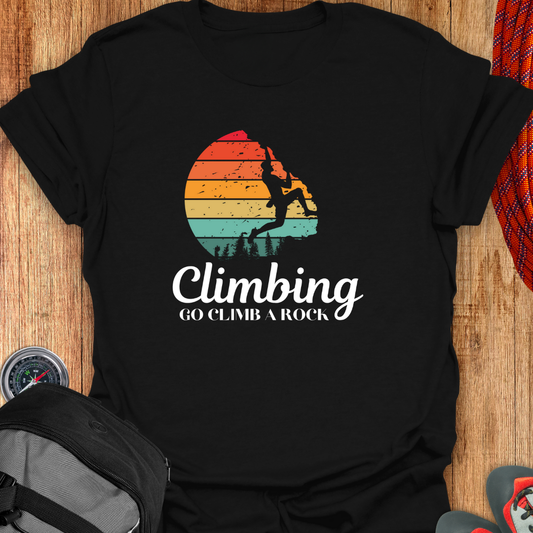 CLIMBING A ROCK T-SHIRT