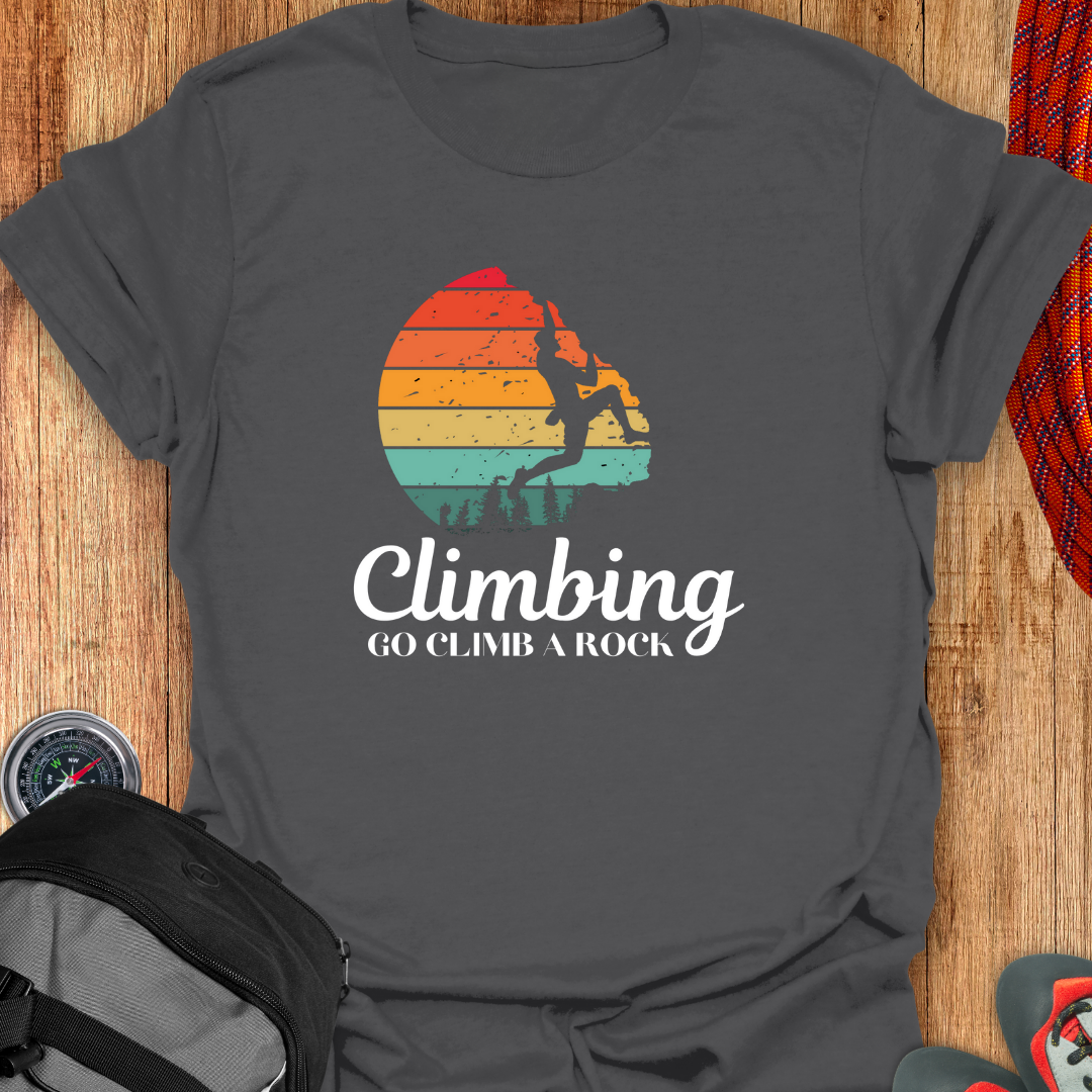 CLIMBING A ROCK T-SHIRT